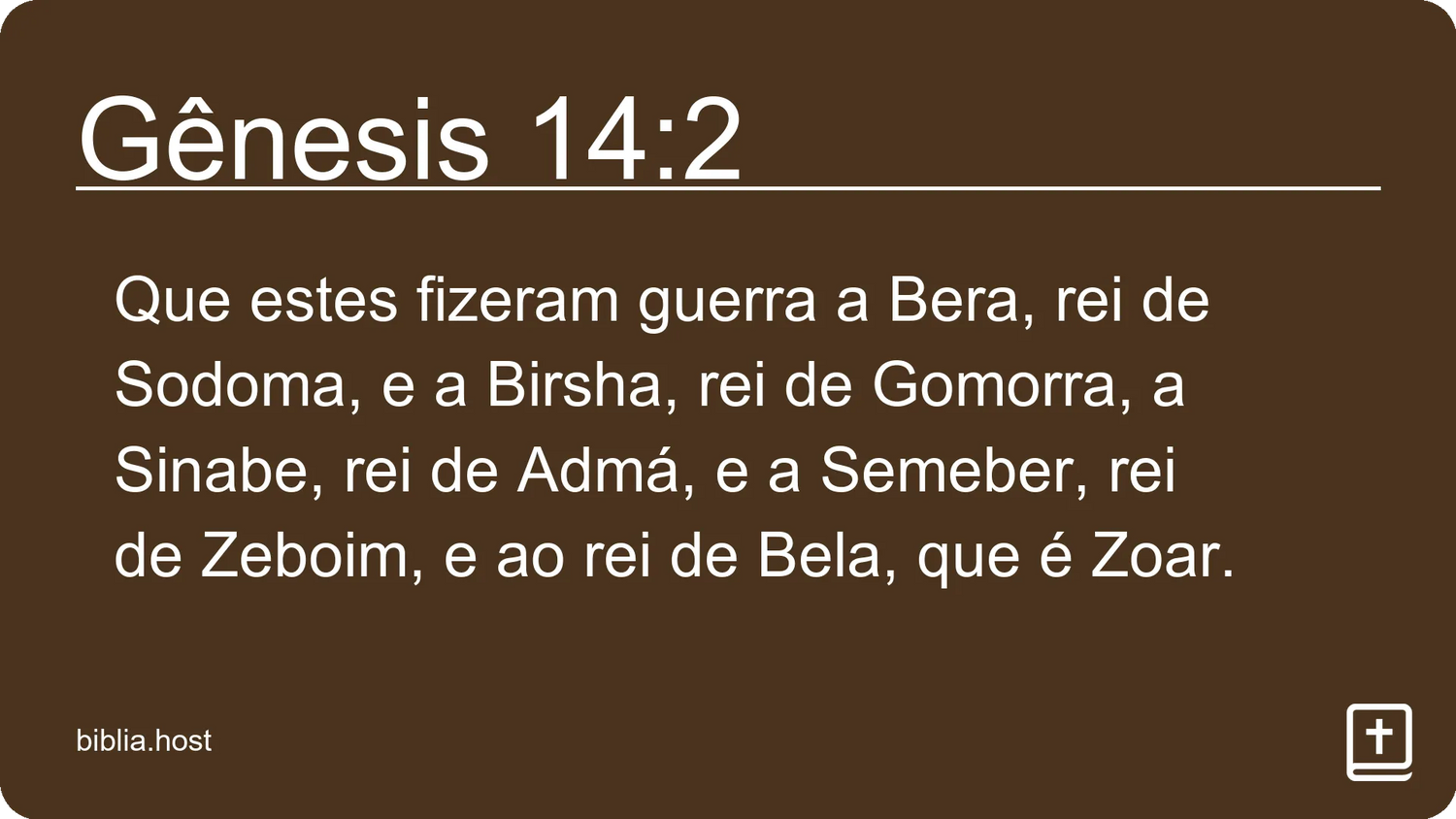 Gênesis 14:2