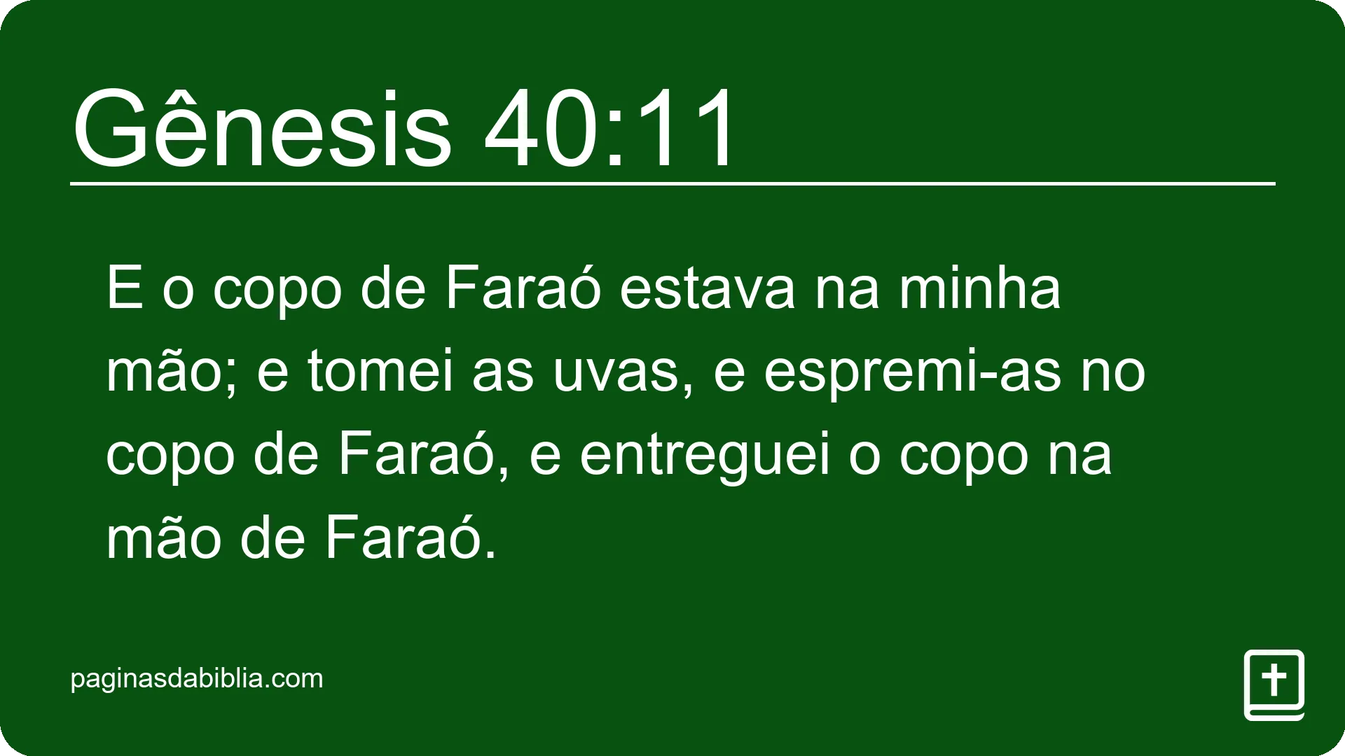 Gênesis 40:11