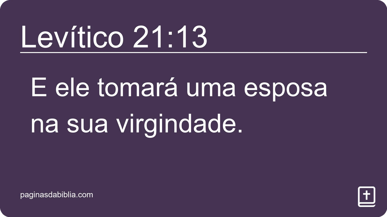 Levítico 21:13