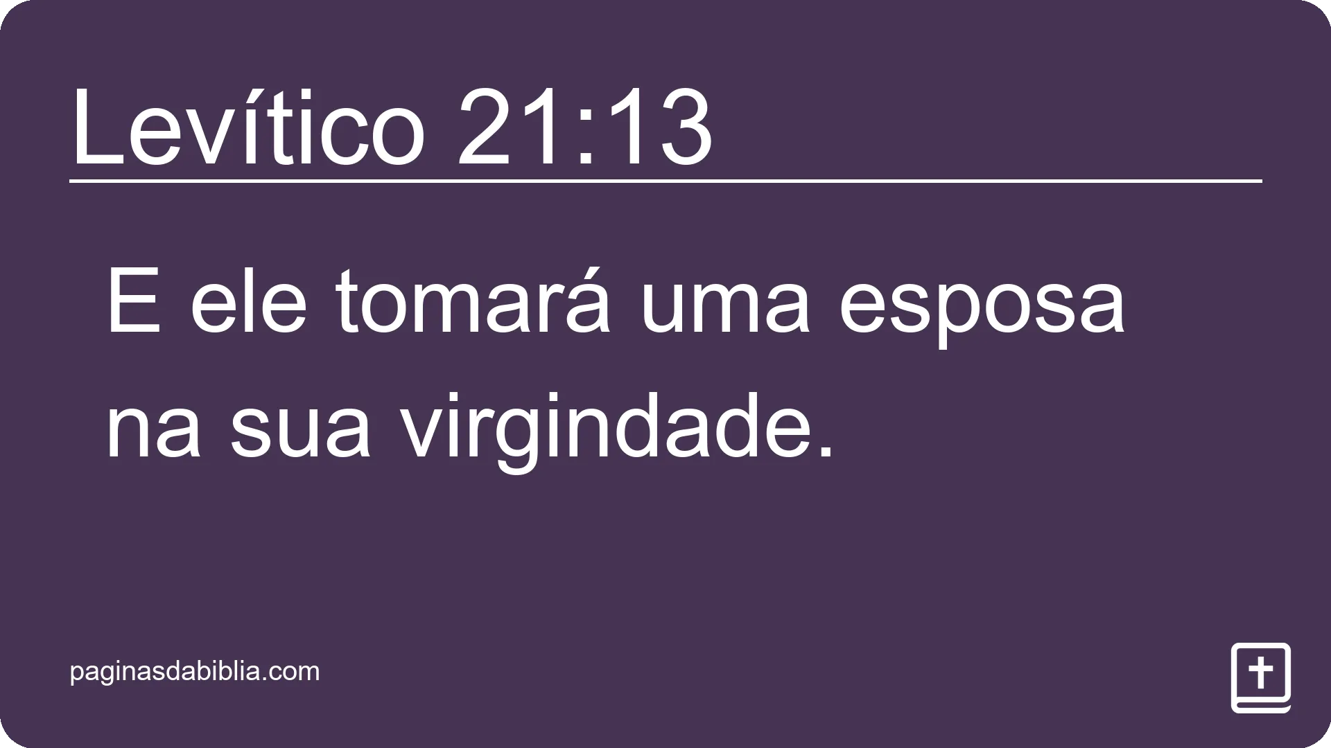 Levítico 21:13