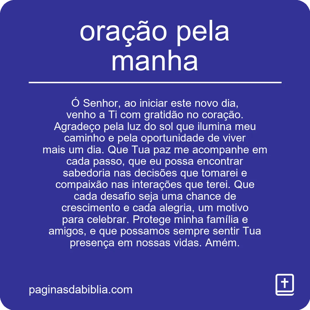 oração pela manha