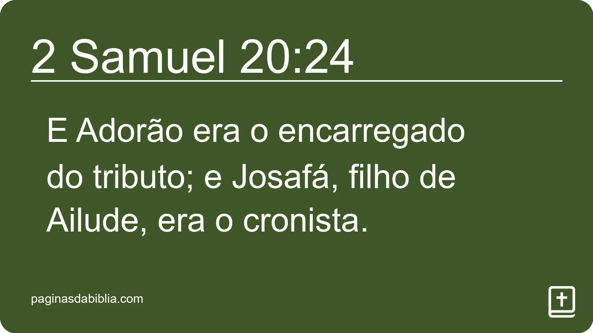 2 Samuel 20:24