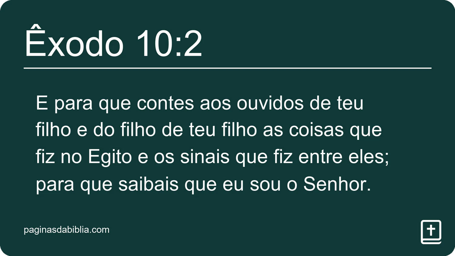 Êxodo 10:2