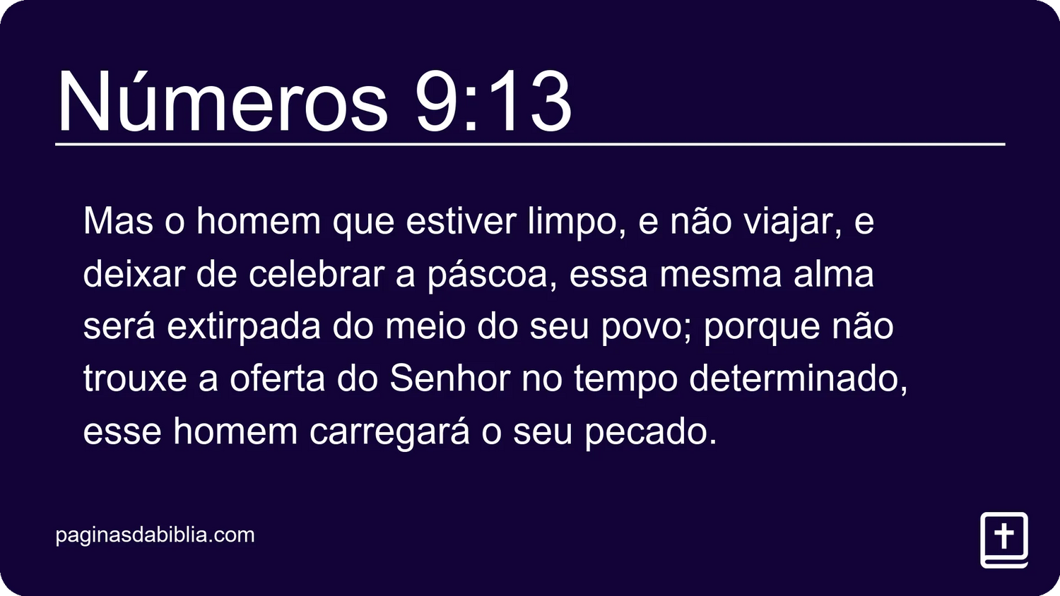 Números 9:13