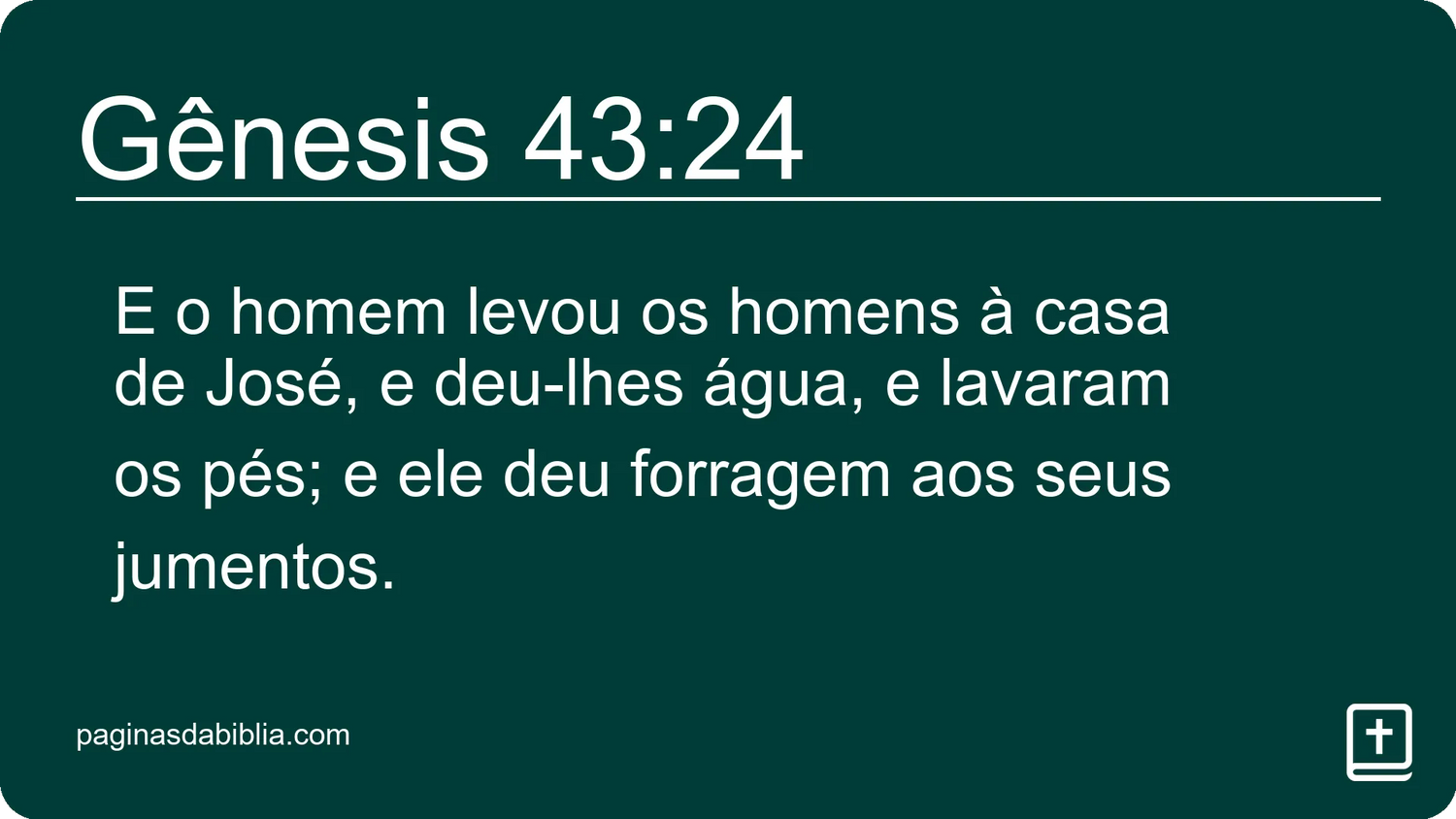 Gênesis 43:24