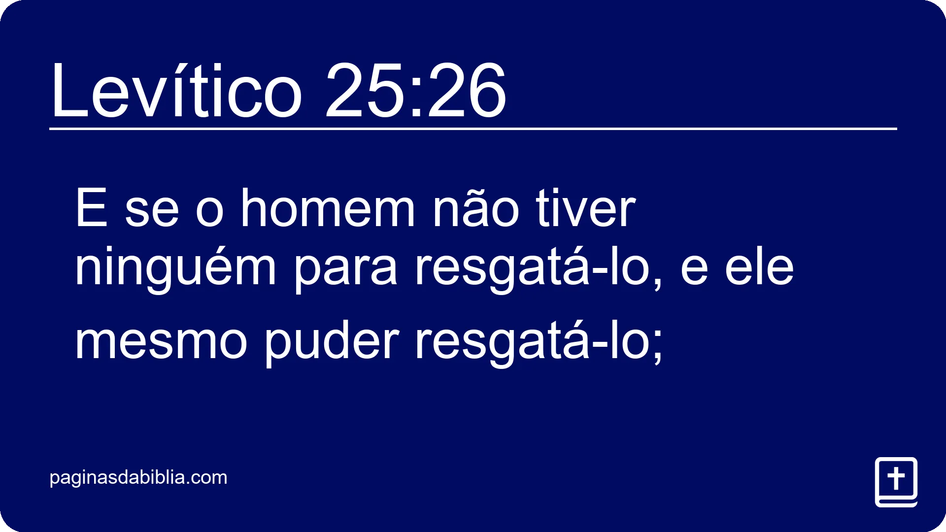 Levítico 25:26