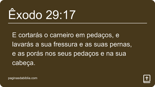 Êxodo 29:17