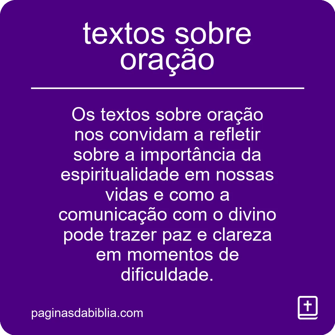 textos sobre oração