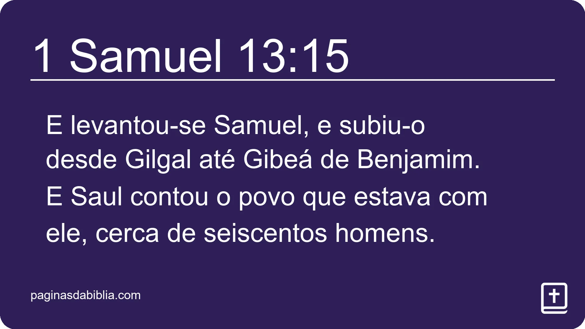 1 Samuel 13:15