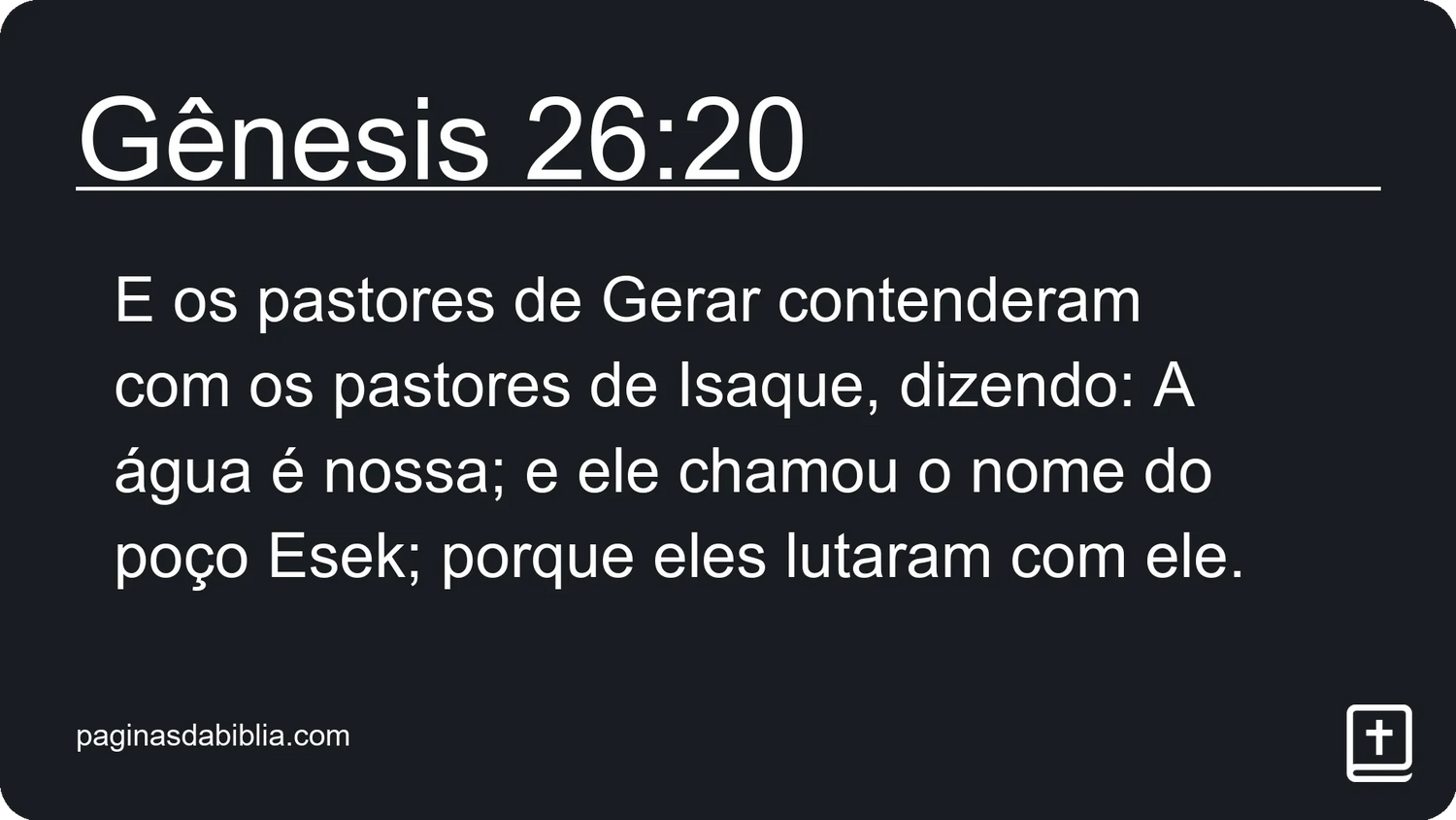 Gênesis 26:20