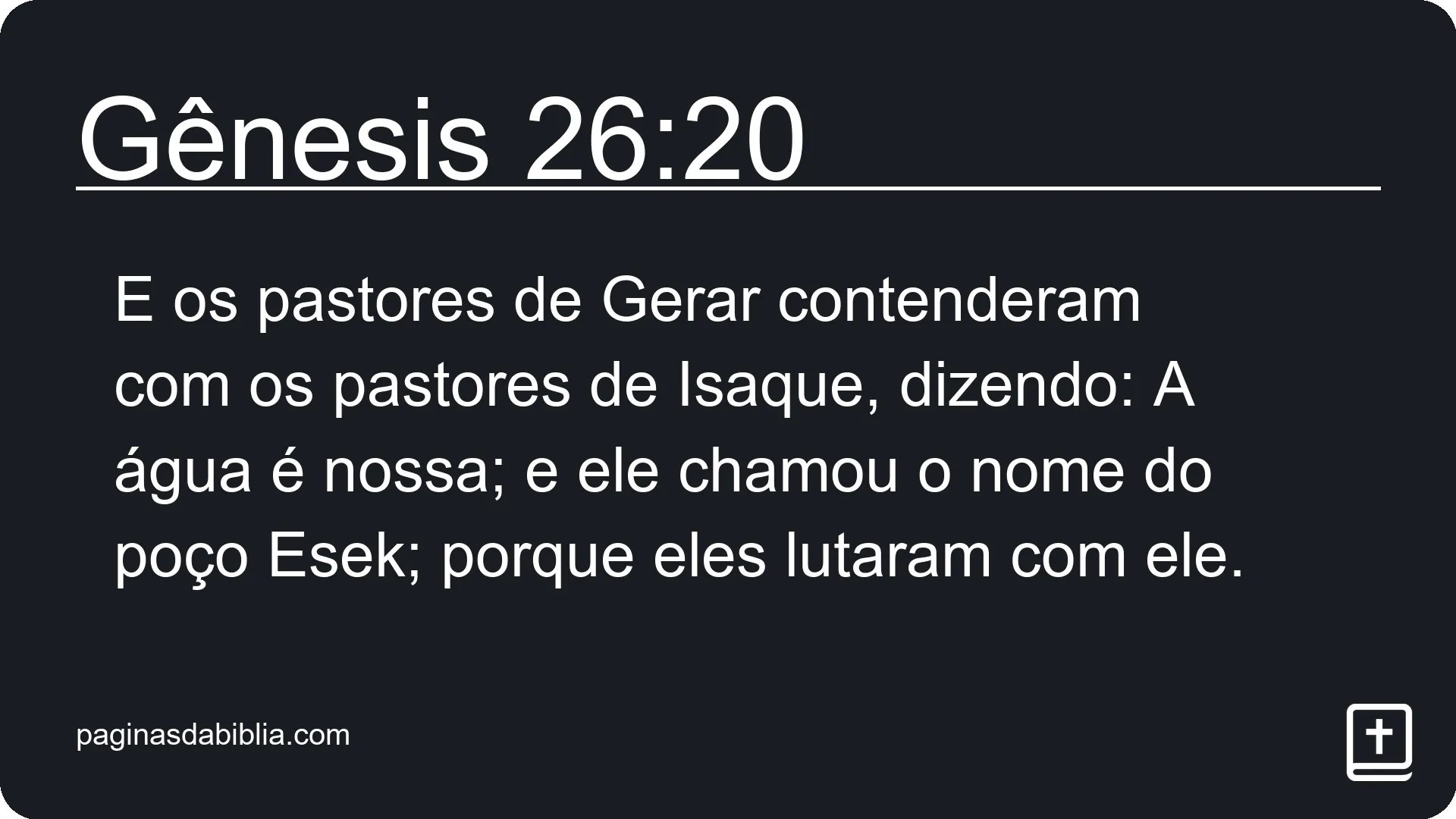 Gênesis 26:20