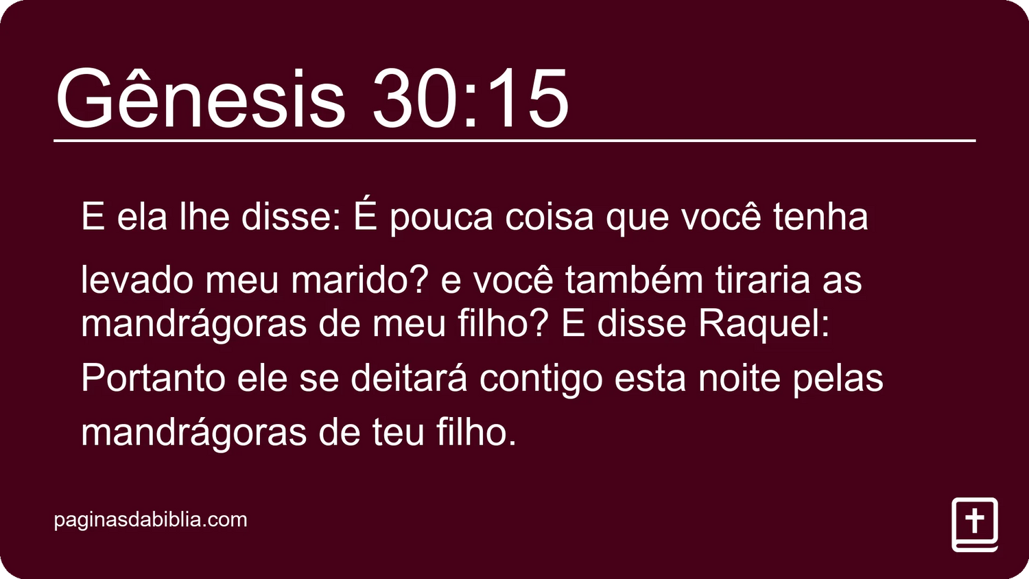 Gênesis 30:15