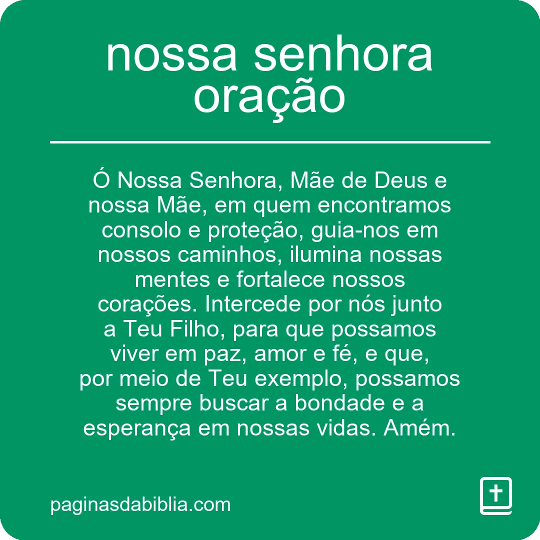 nossa senhora oração