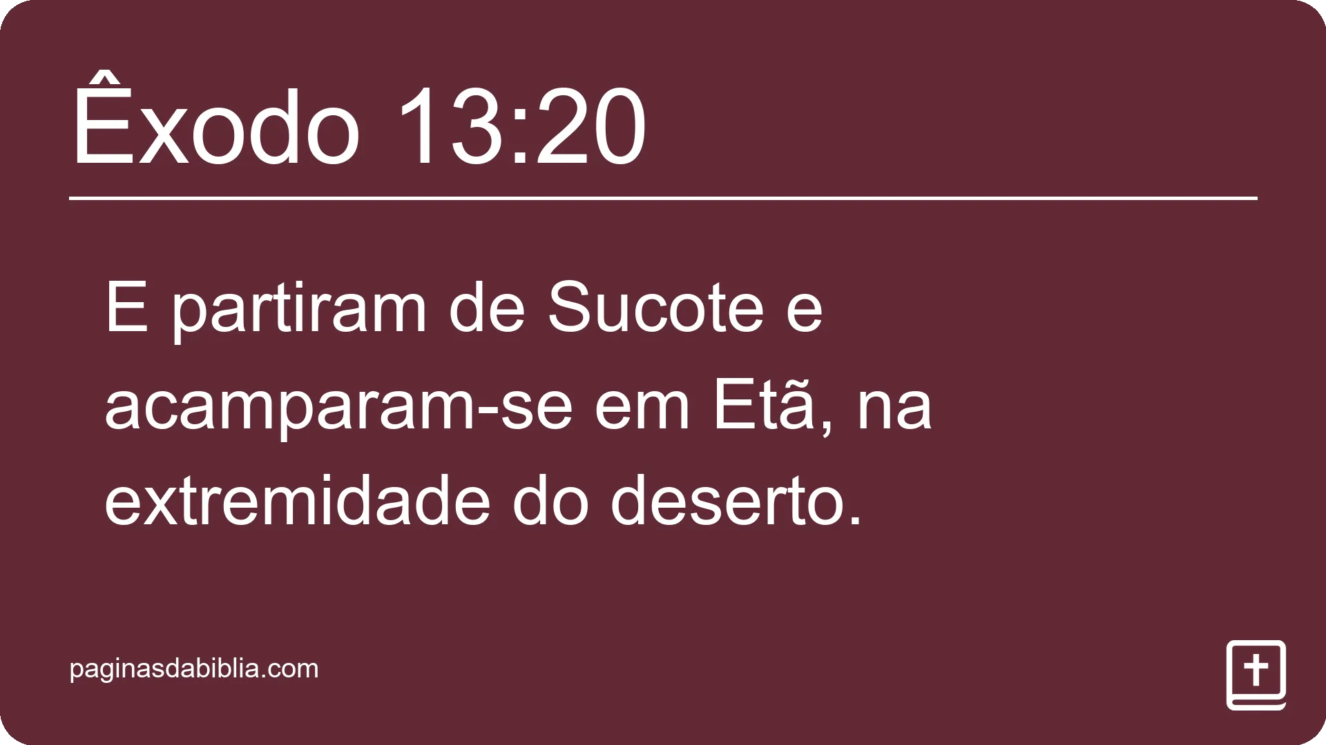 Êxodo 13:20