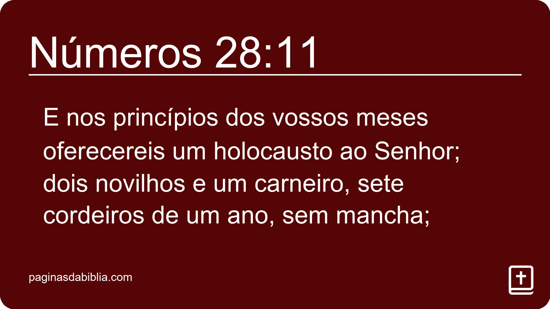 Números 28:11