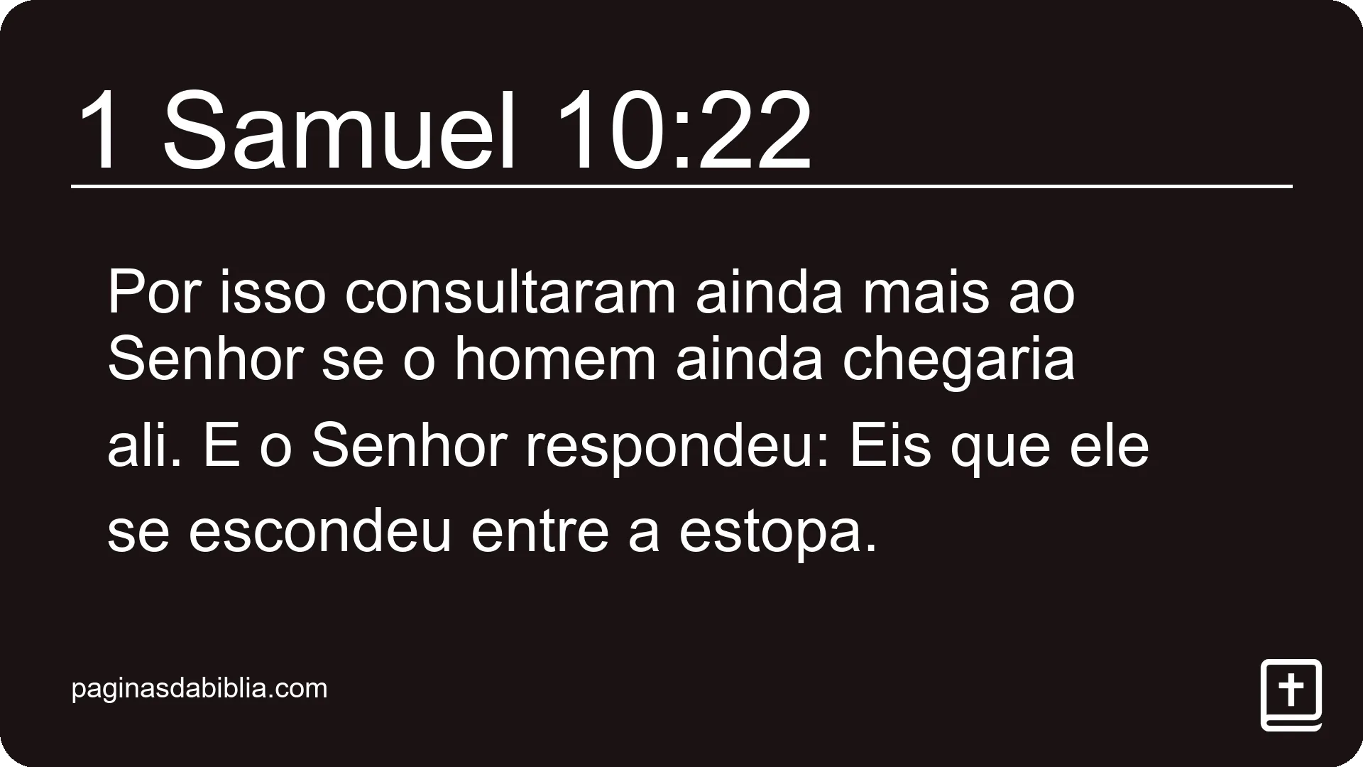 1 Samuel 10:22