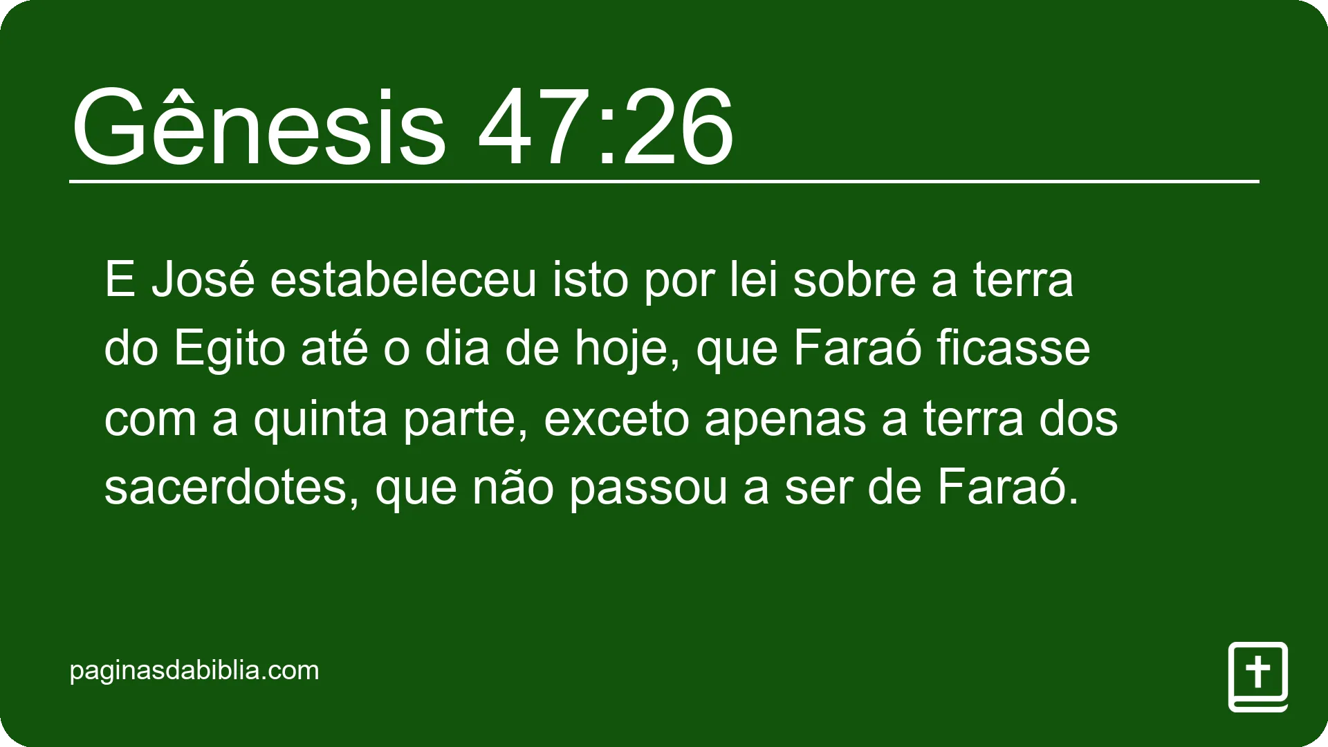 Gênesis 47:26