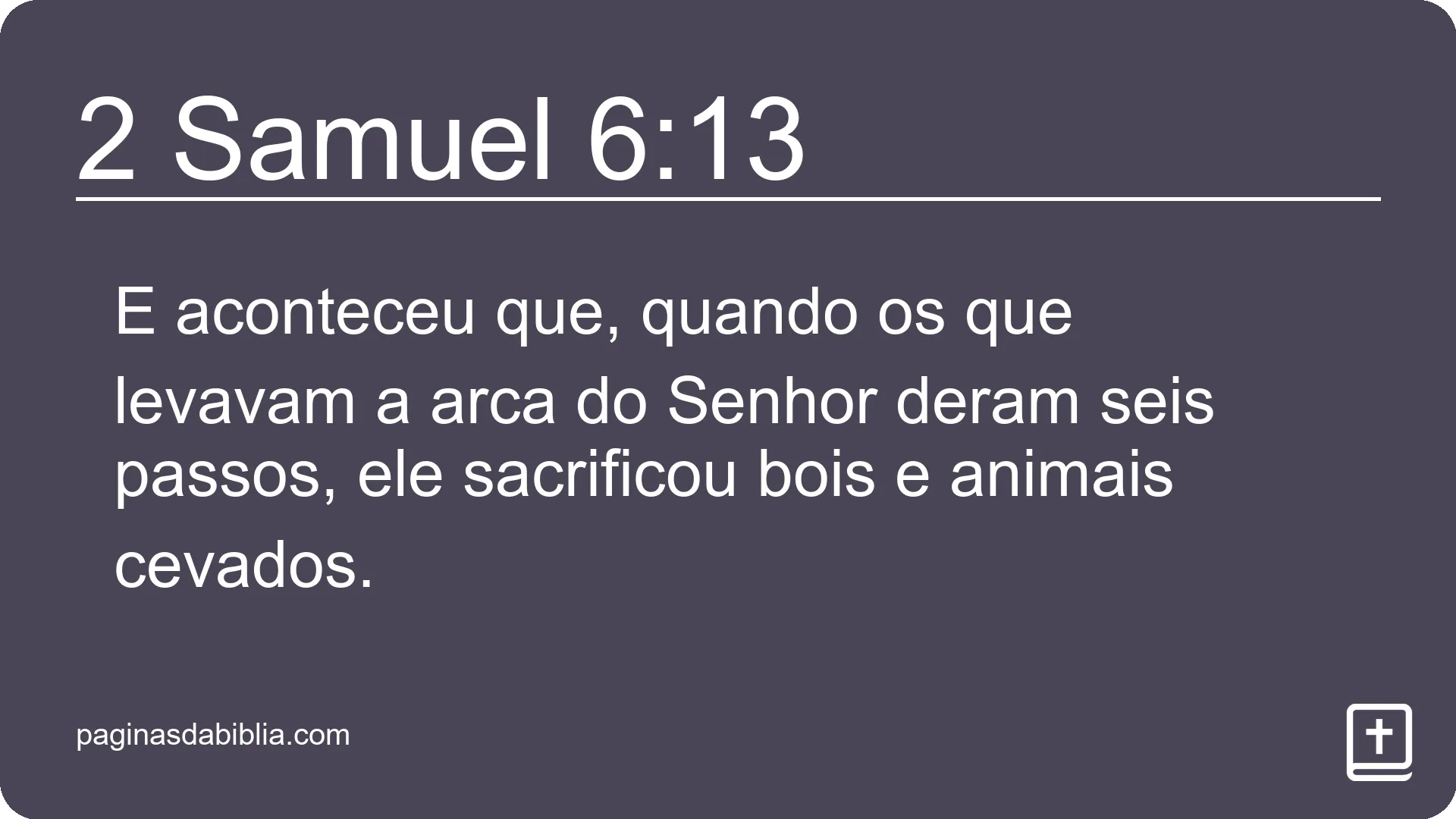 2 Samuel 6:13