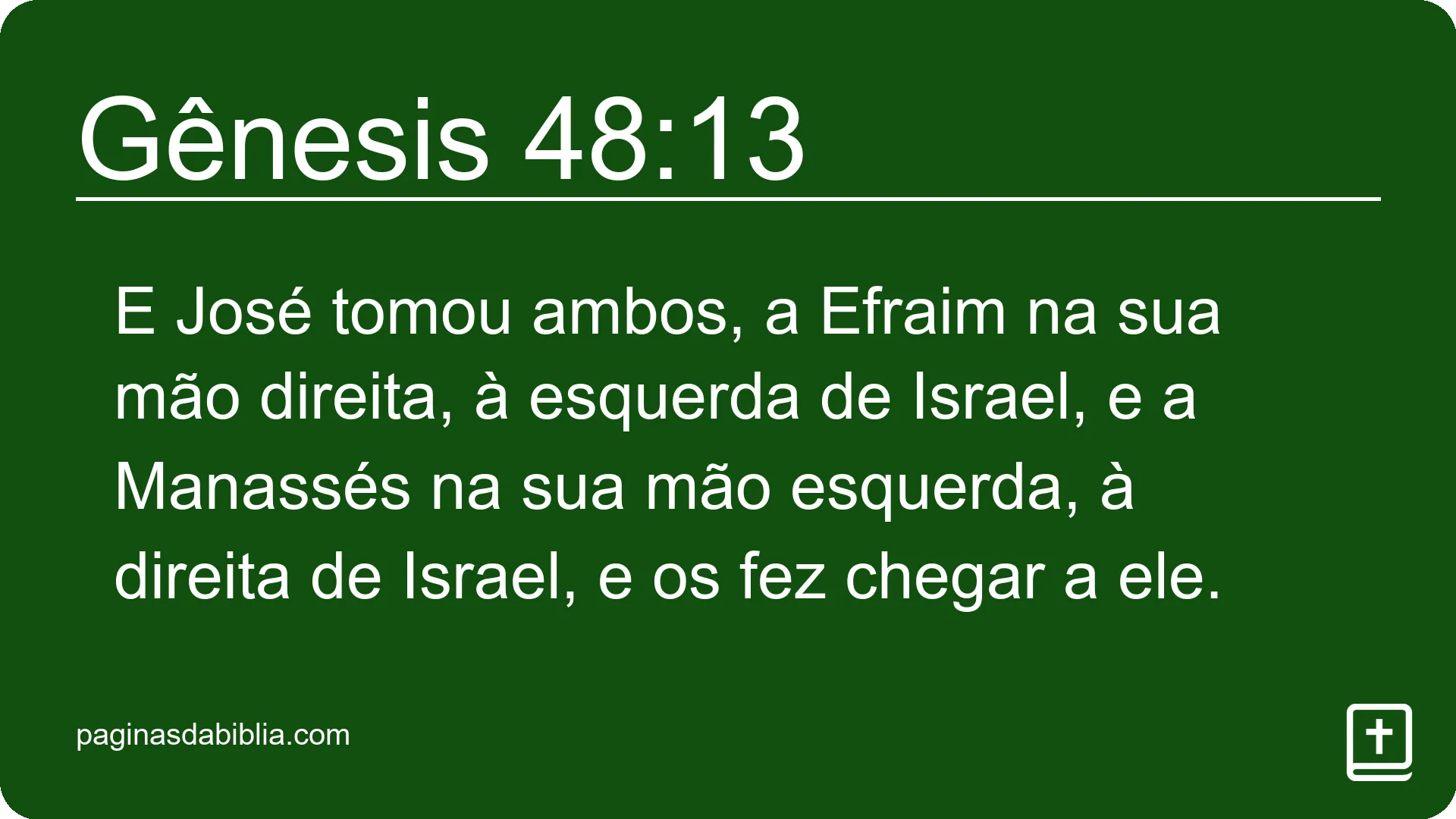 Gênesis 48:13