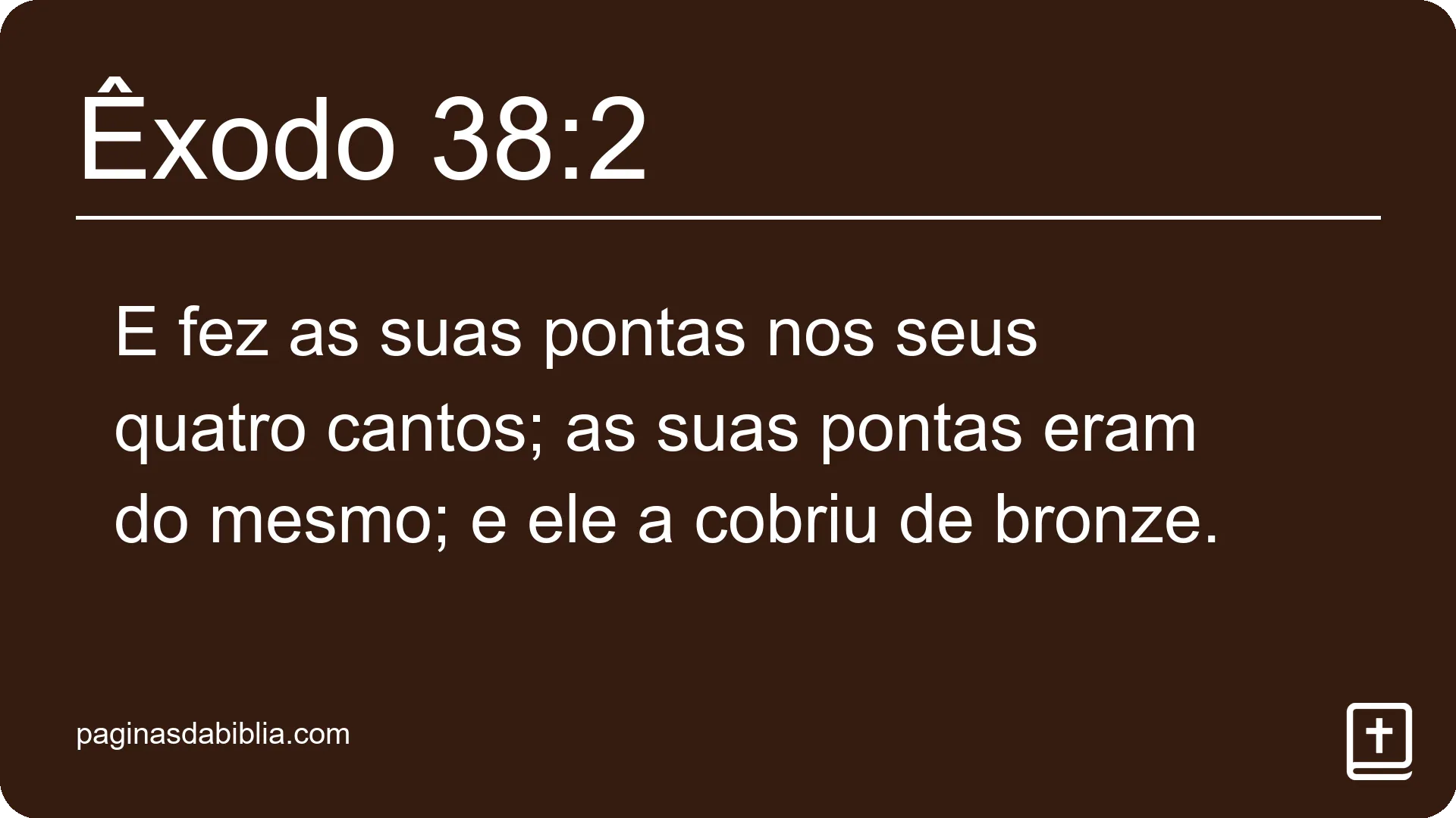 Êxodo 38:2