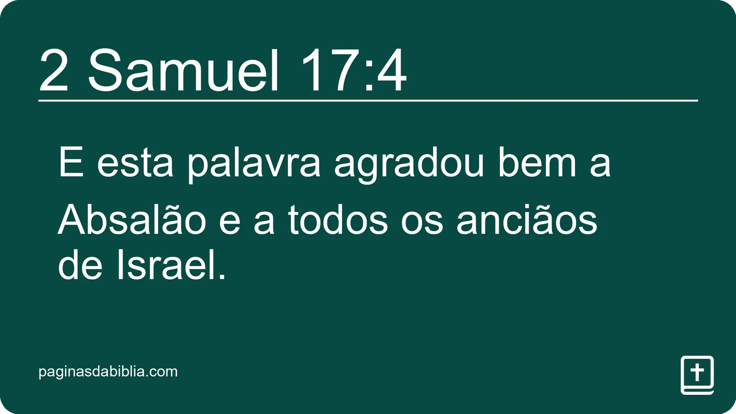 2 Samuel 17:4