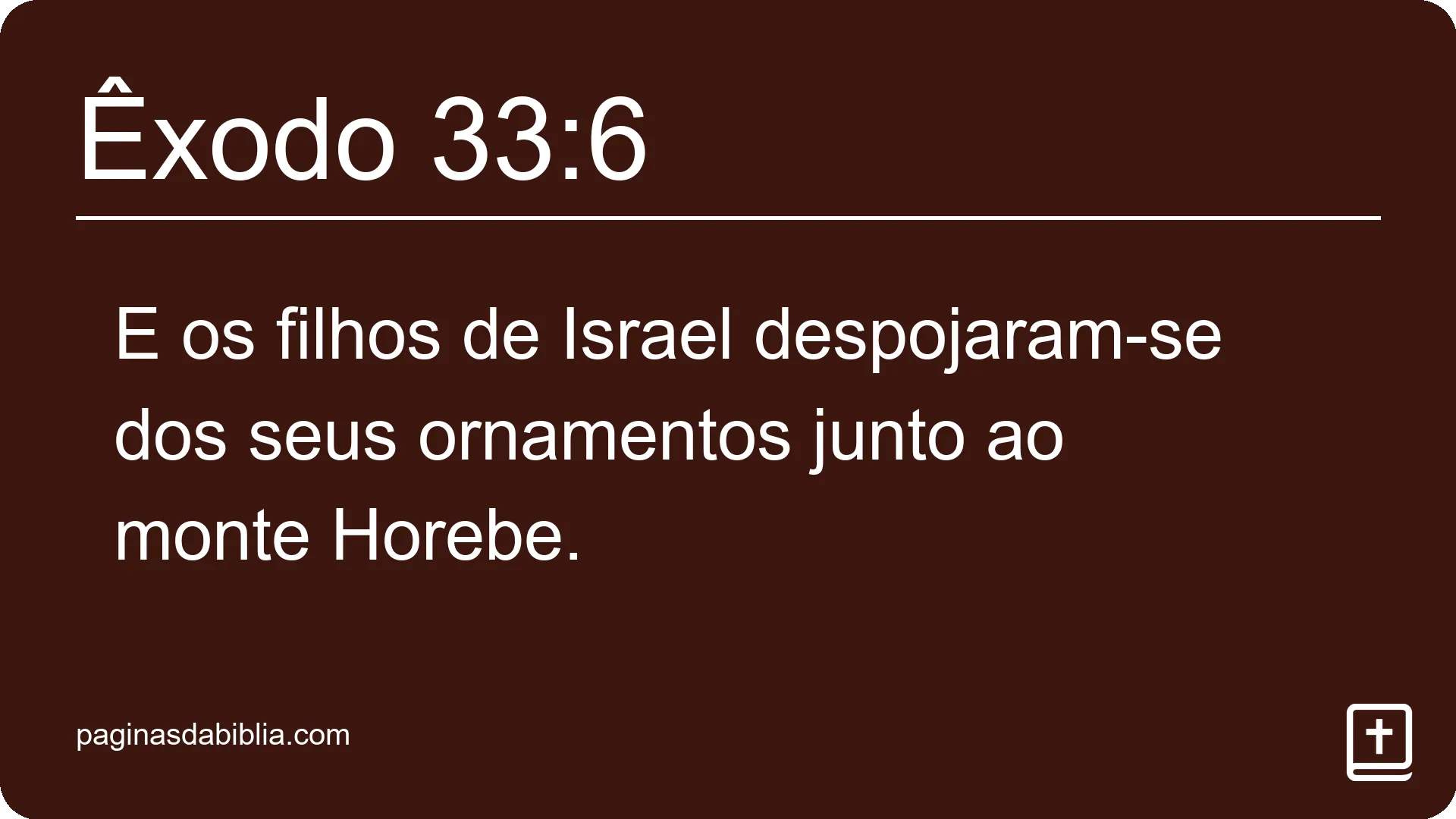 Êxodo 33:6