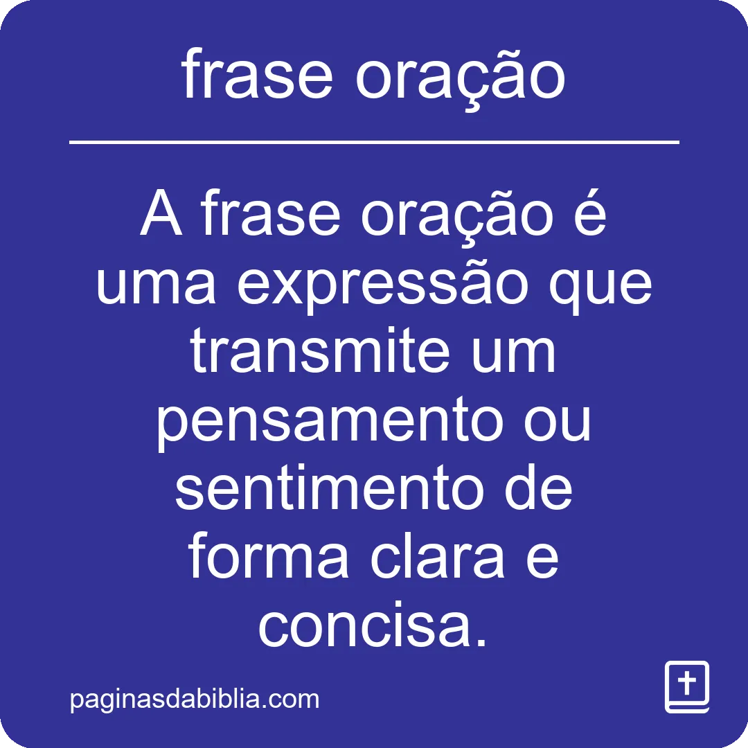 frase oração