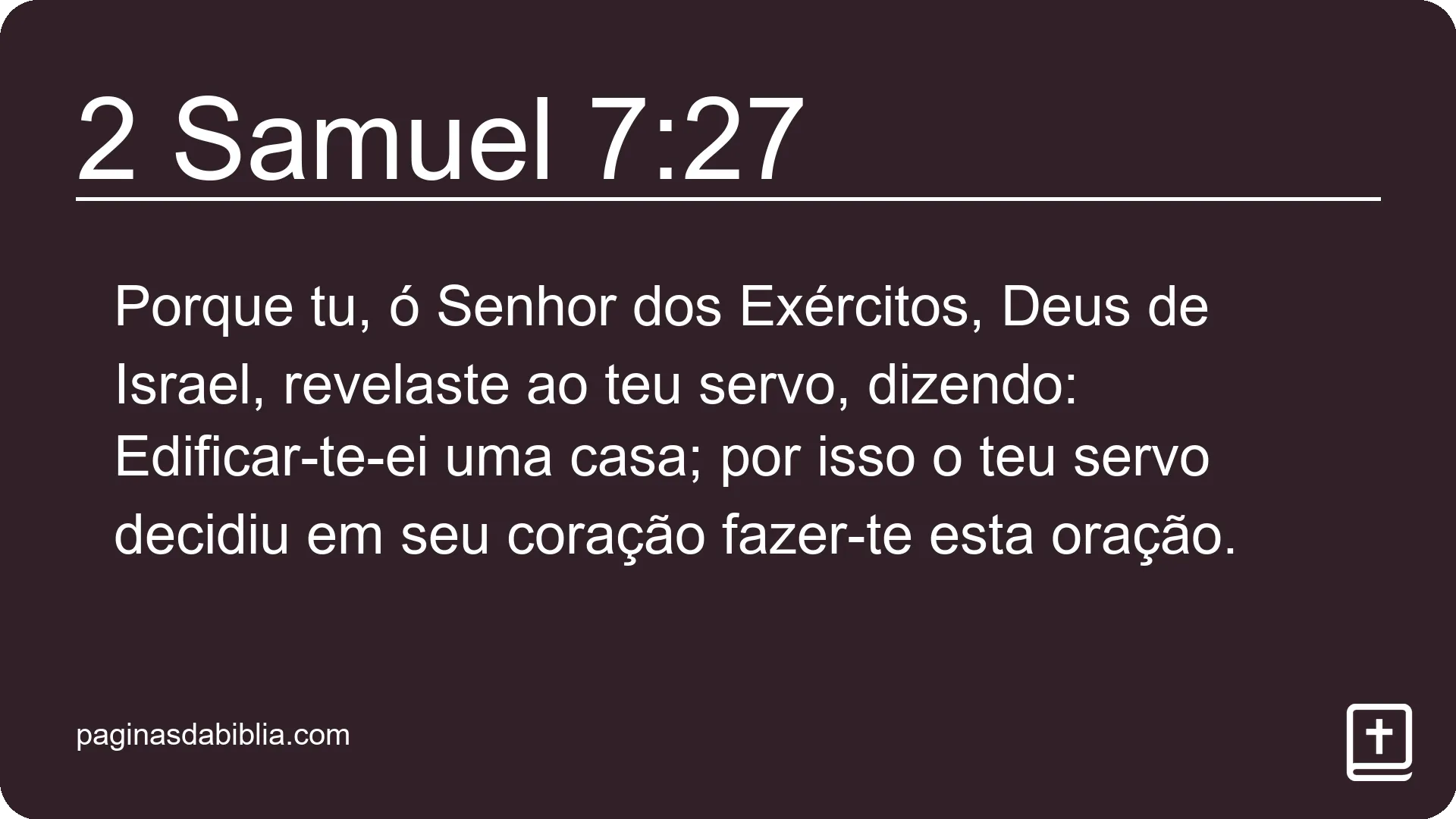 2 Samuel 7:27