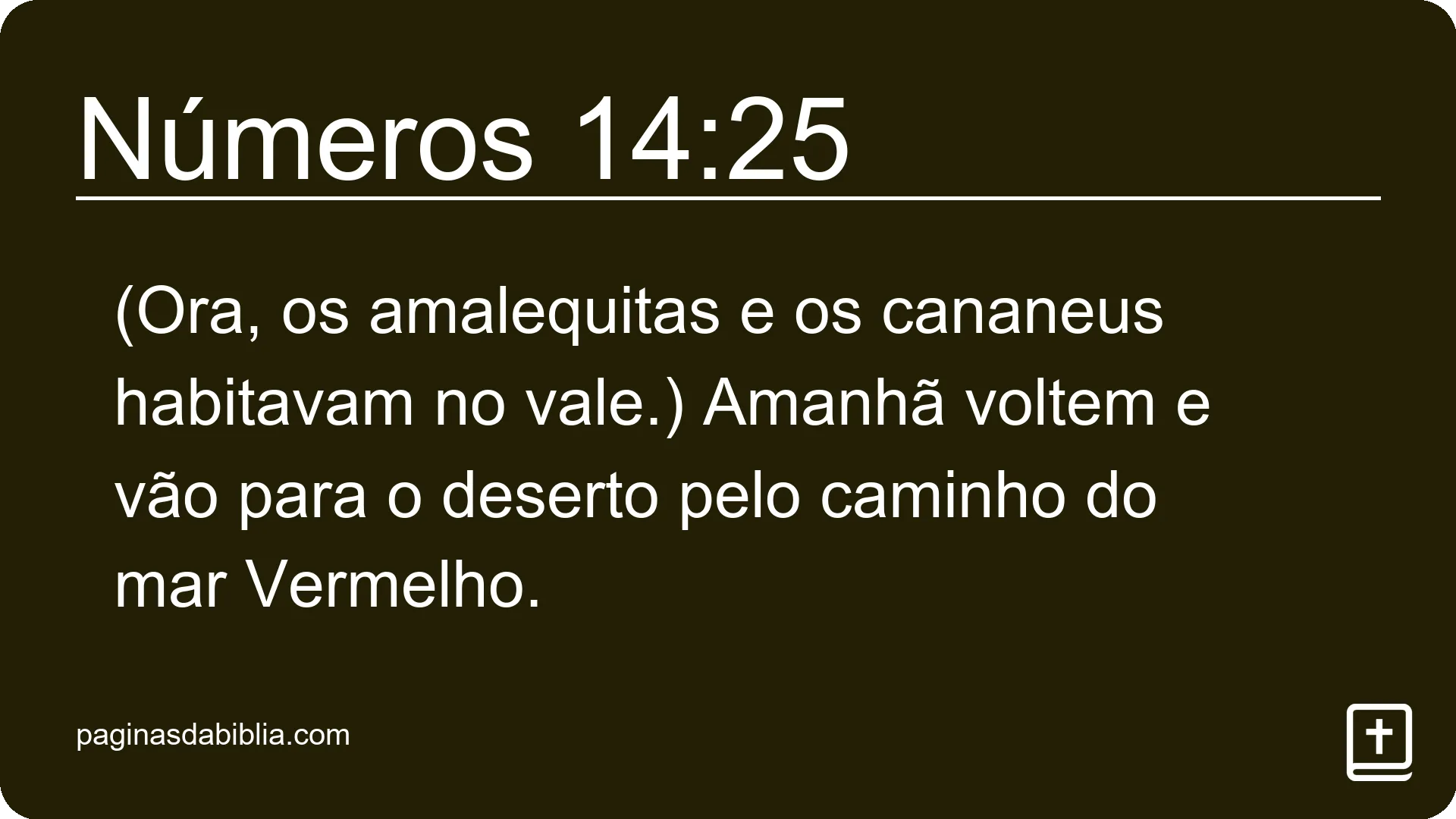 Números 14:25