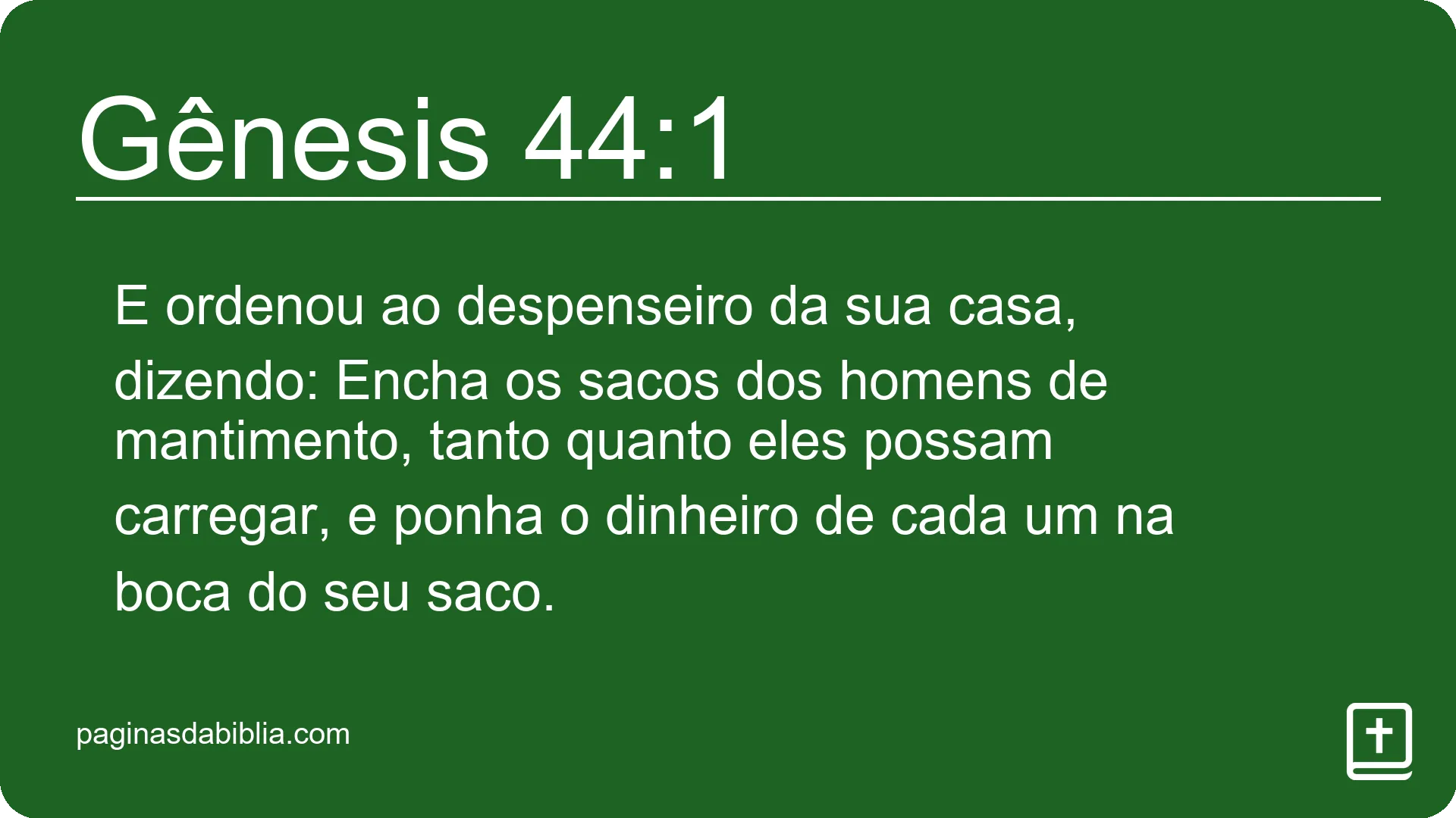 Gênesis 44:1