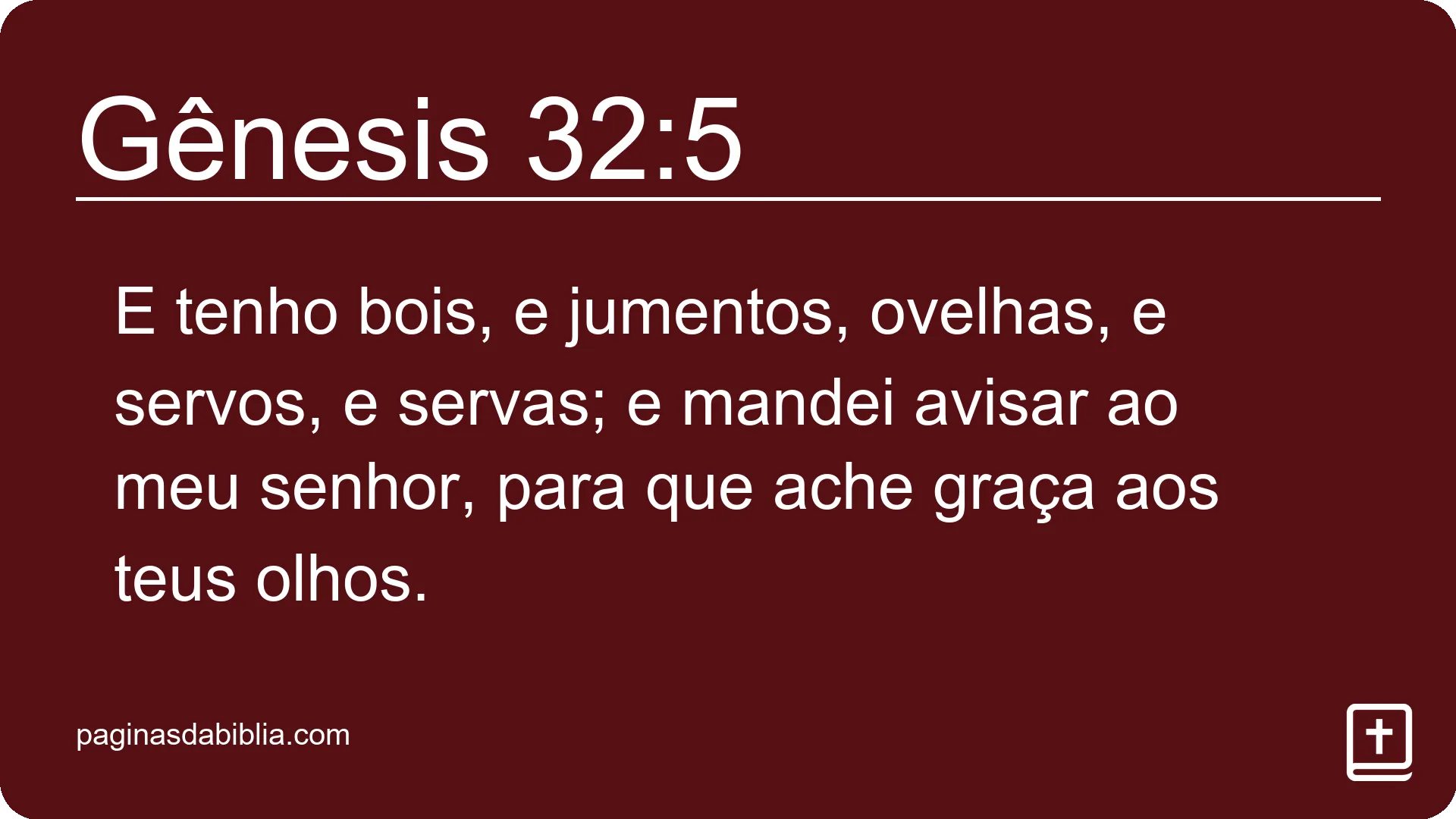 Gênesis 32:5