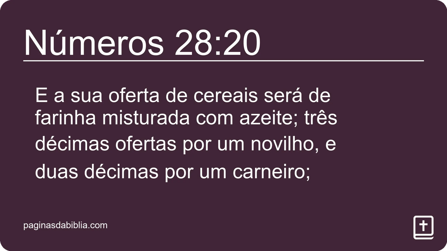 Números 28:20