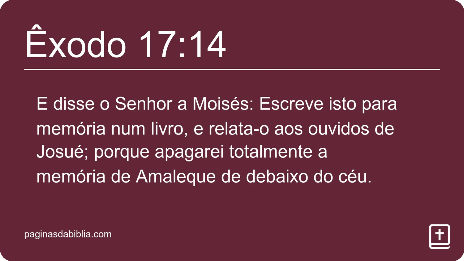 Êxodo 17:14