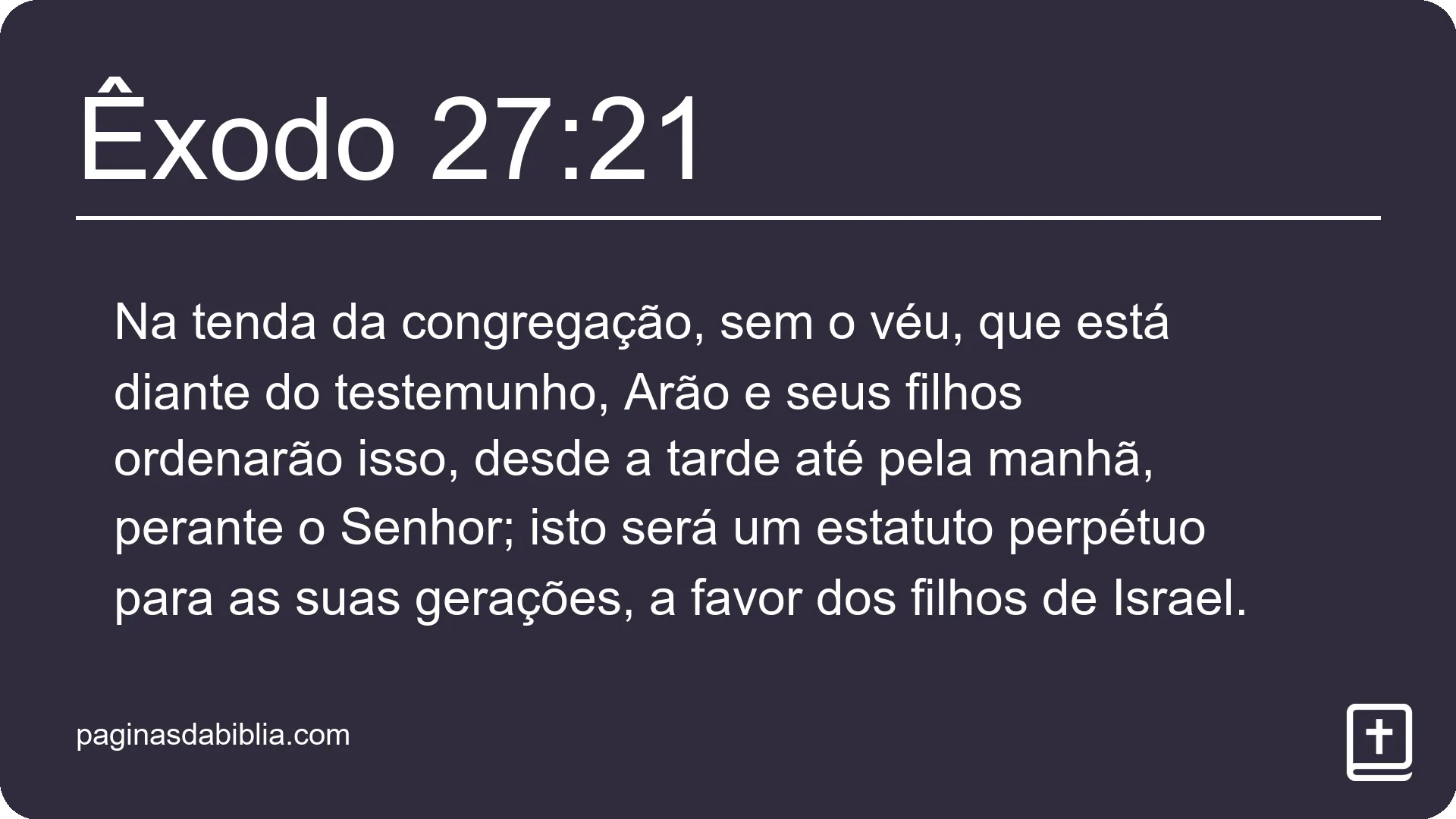 Êxodo 27:21