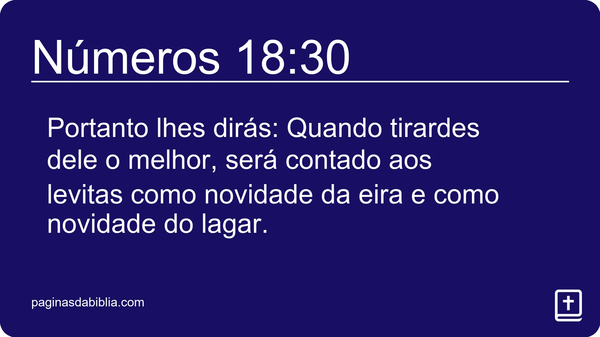 Números 18:30