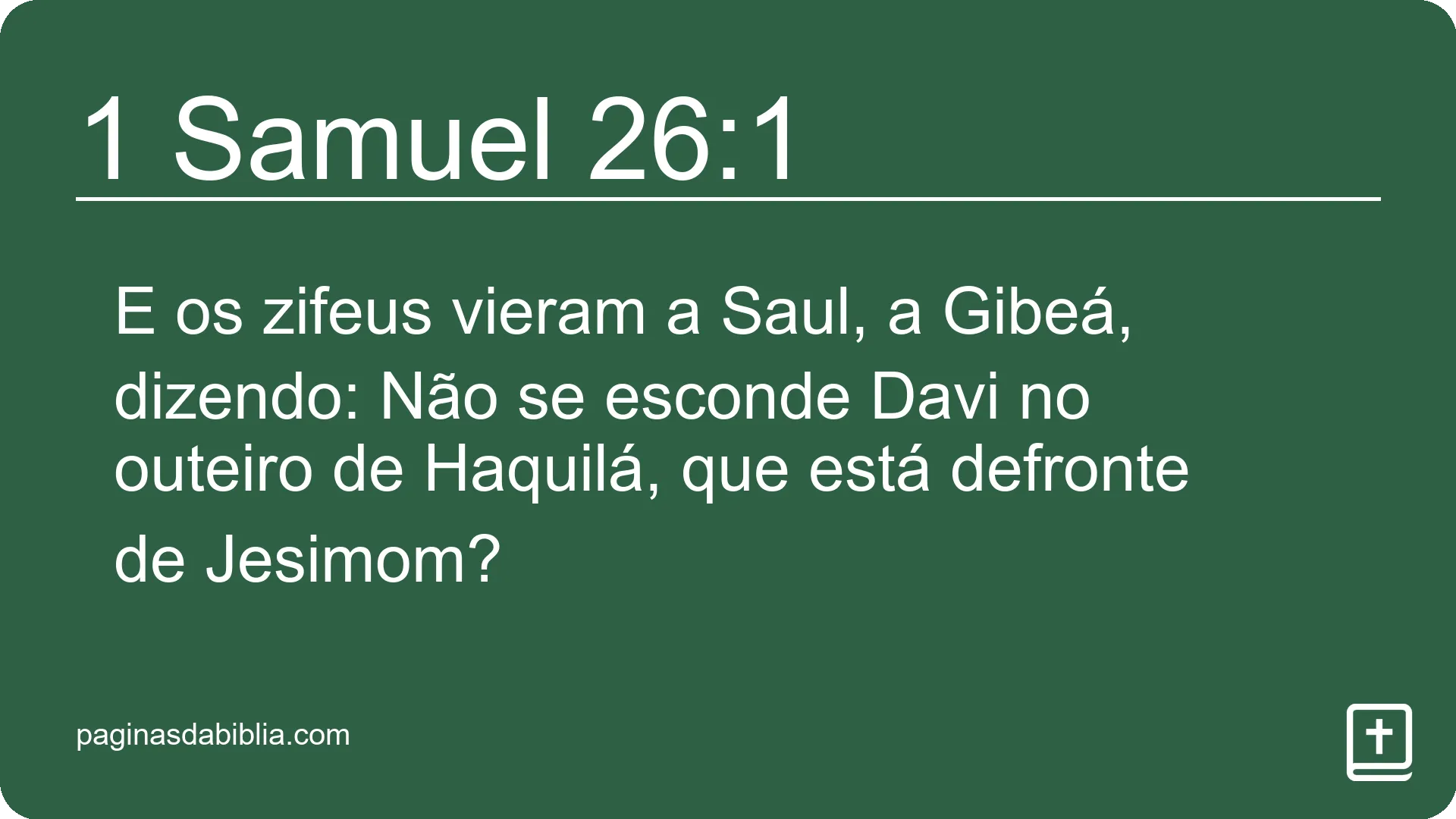 1 Samuel 26:1