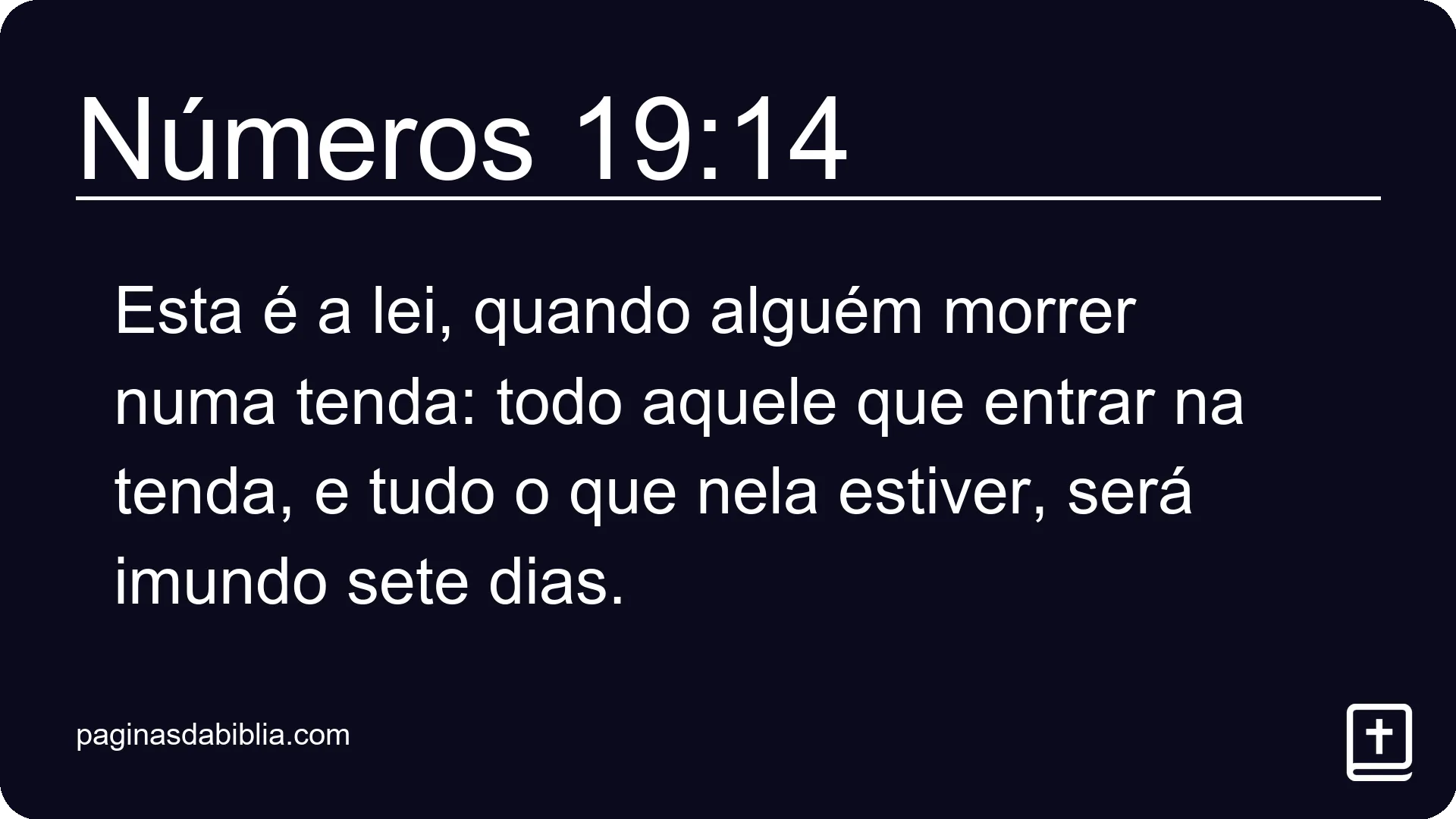 Números 19:14