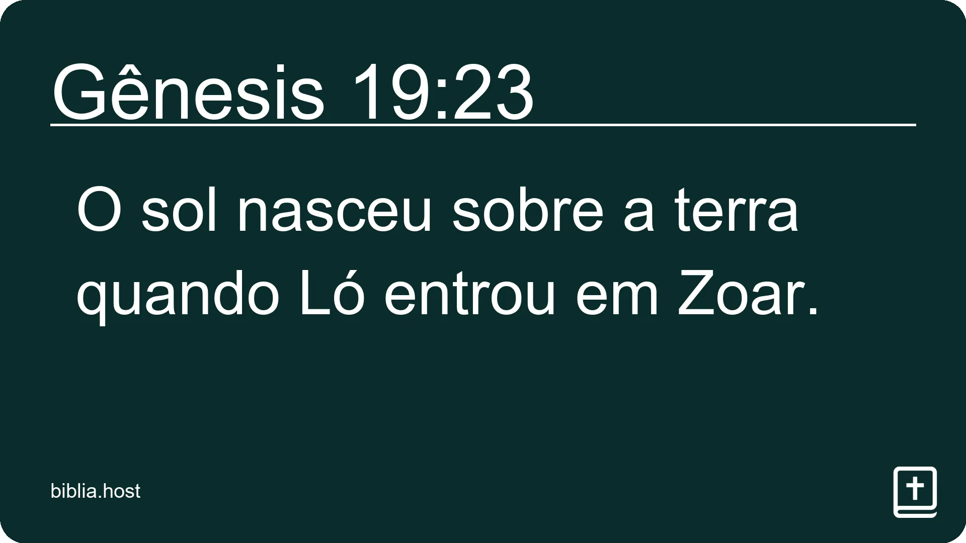 Gênesis 19:23