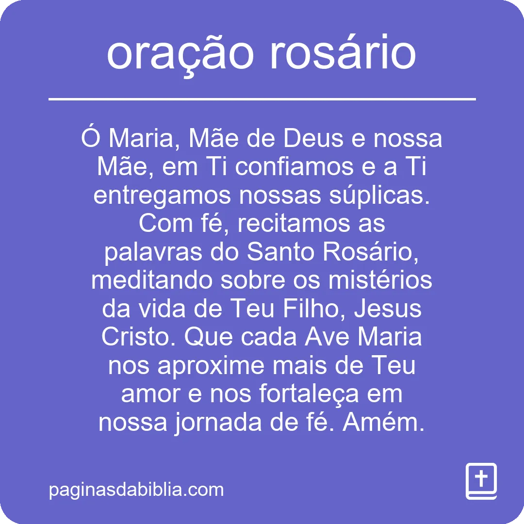 oração rosário