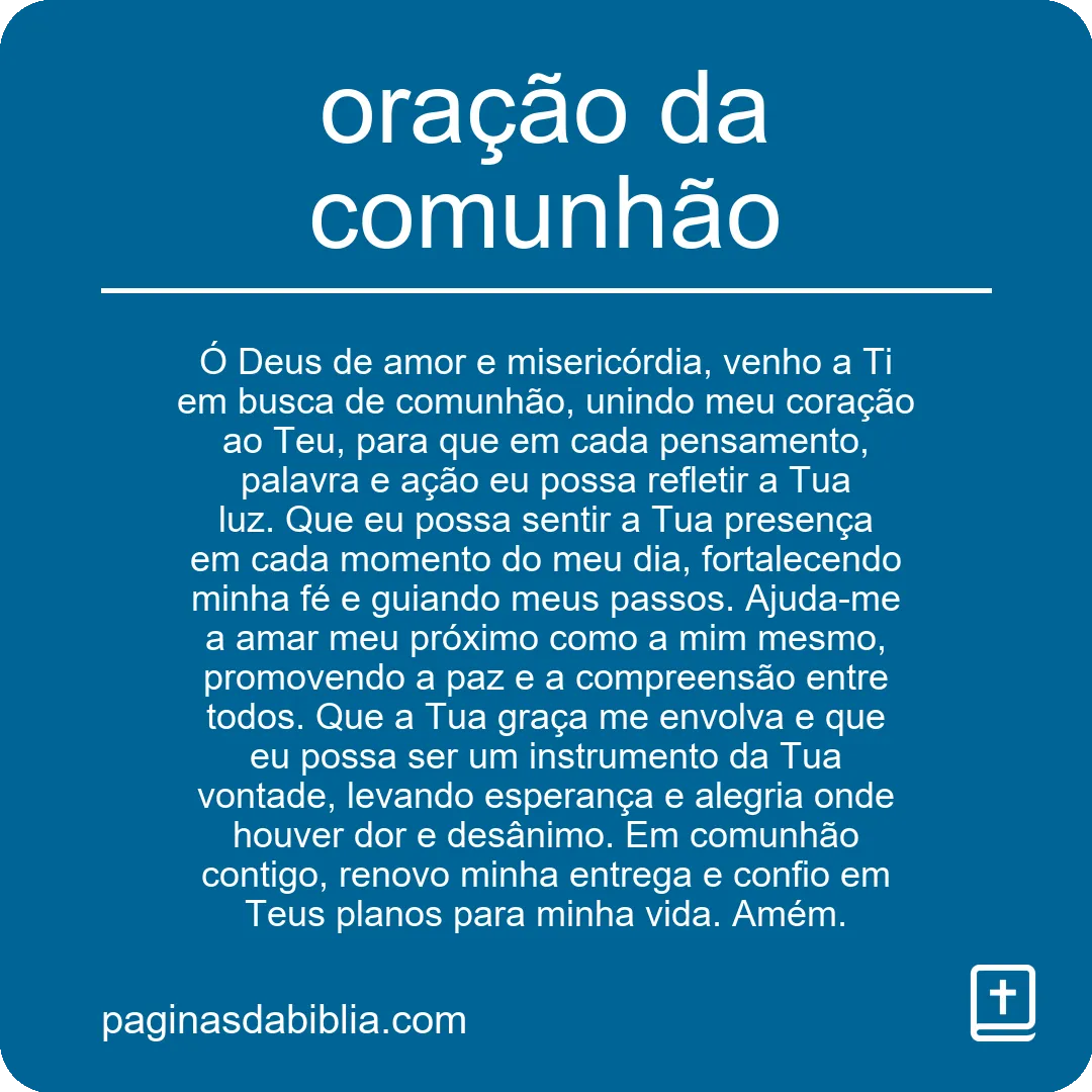 oração da comunhão