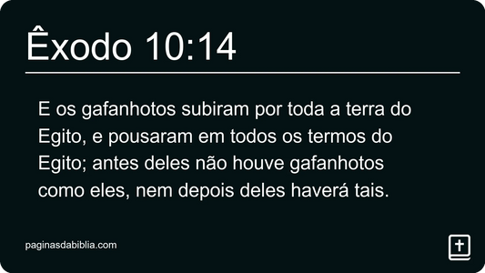 Êxodo 10:14