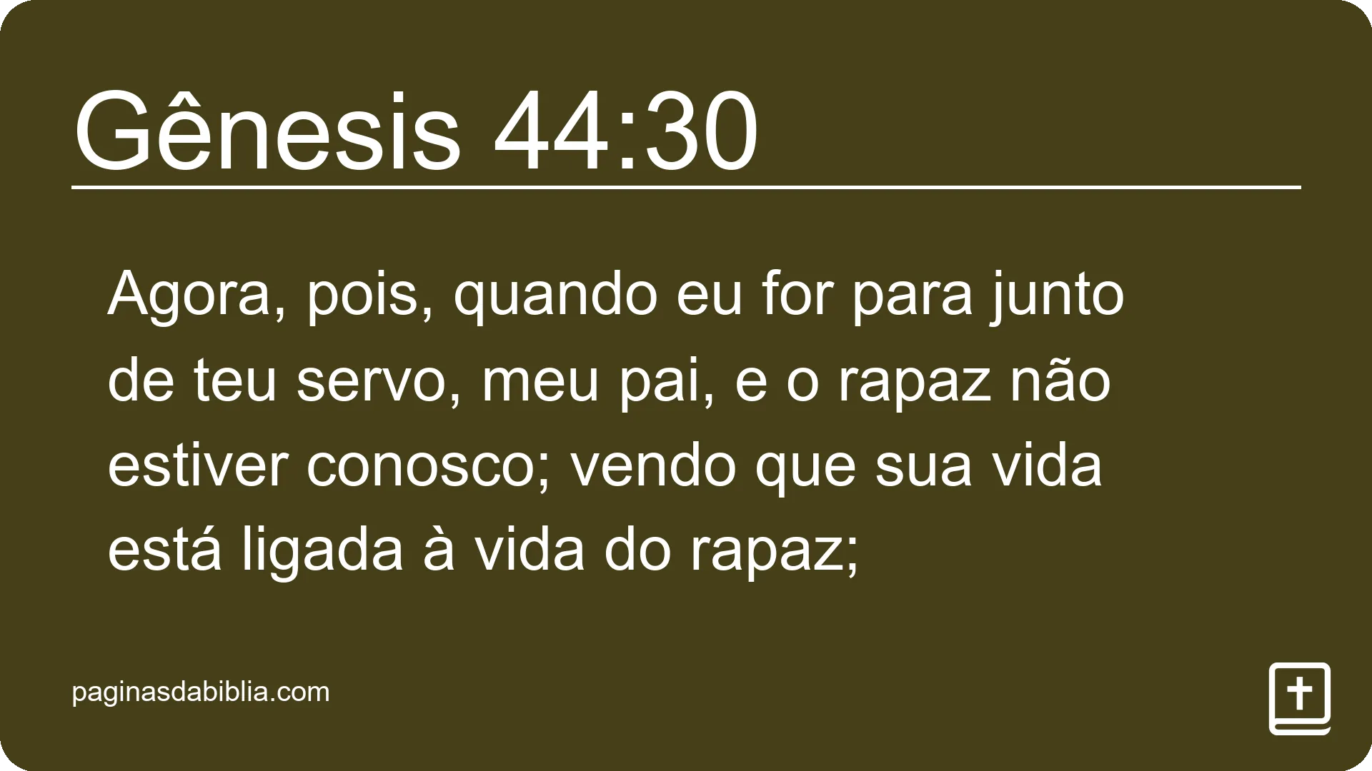 Gênesis 44:30