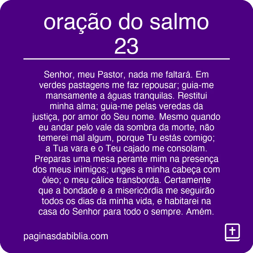 oração do salmo 23