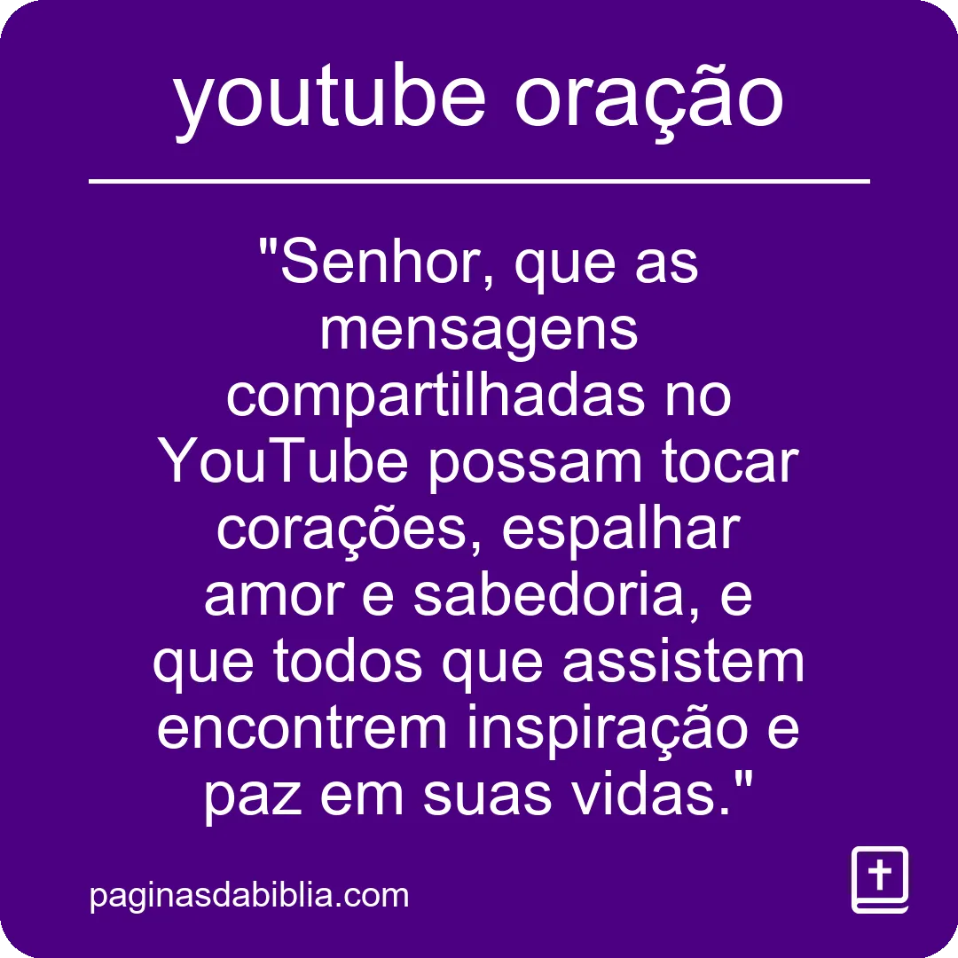 youtube oração