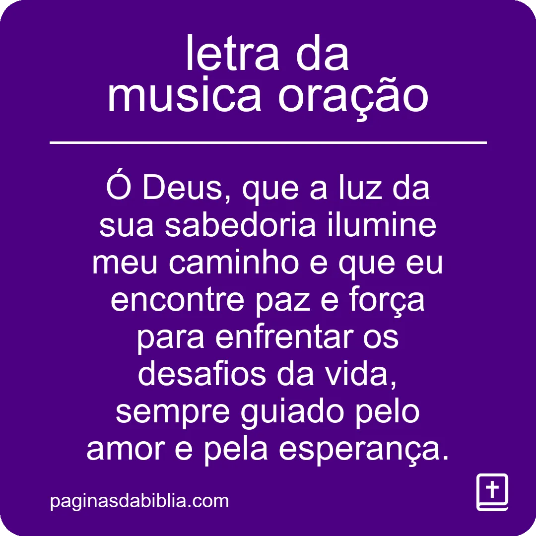 letra da musica oração