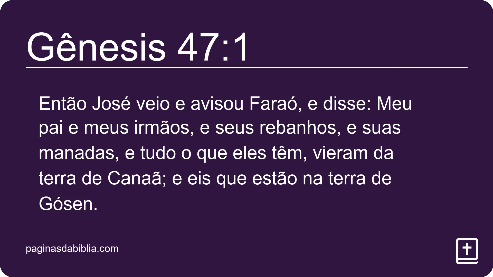 Gênesis 47:1