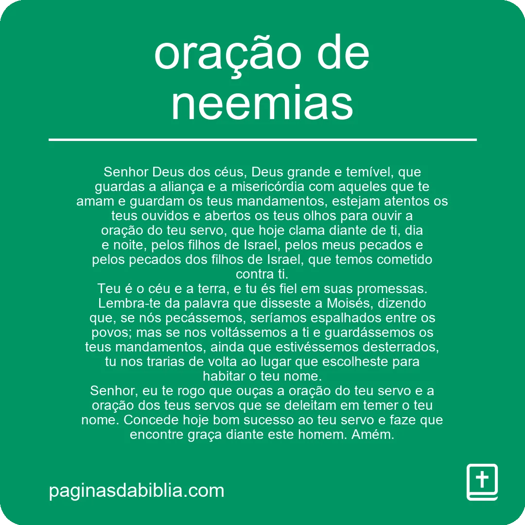 oração de neemias