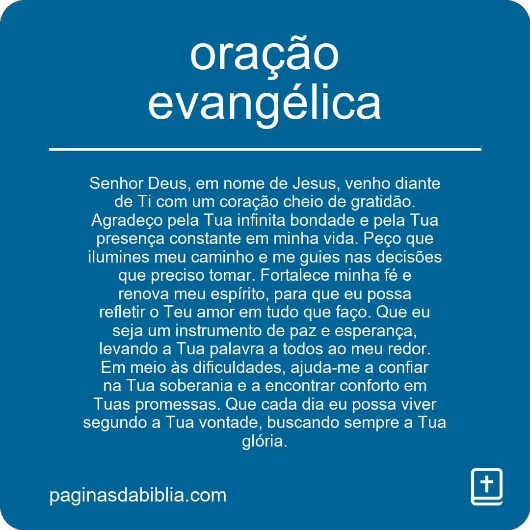 oração evangélica