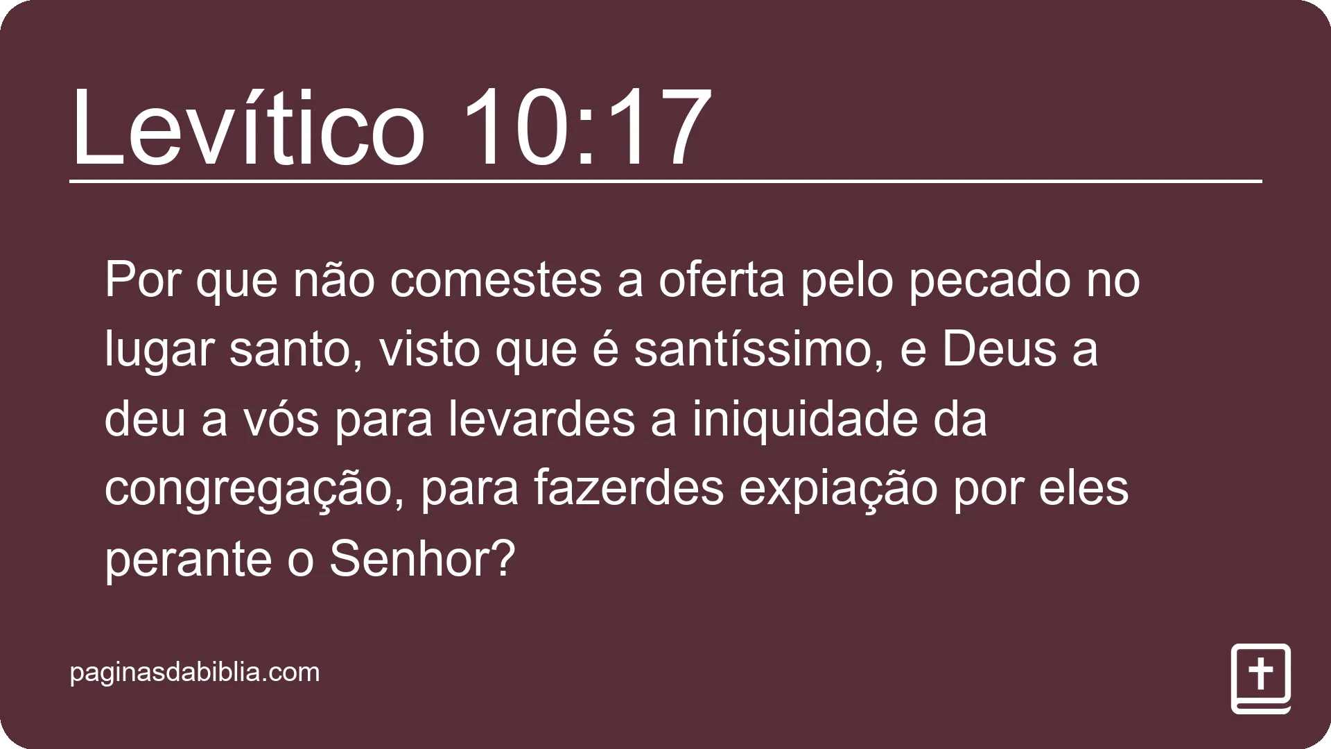 Levítico 10:17