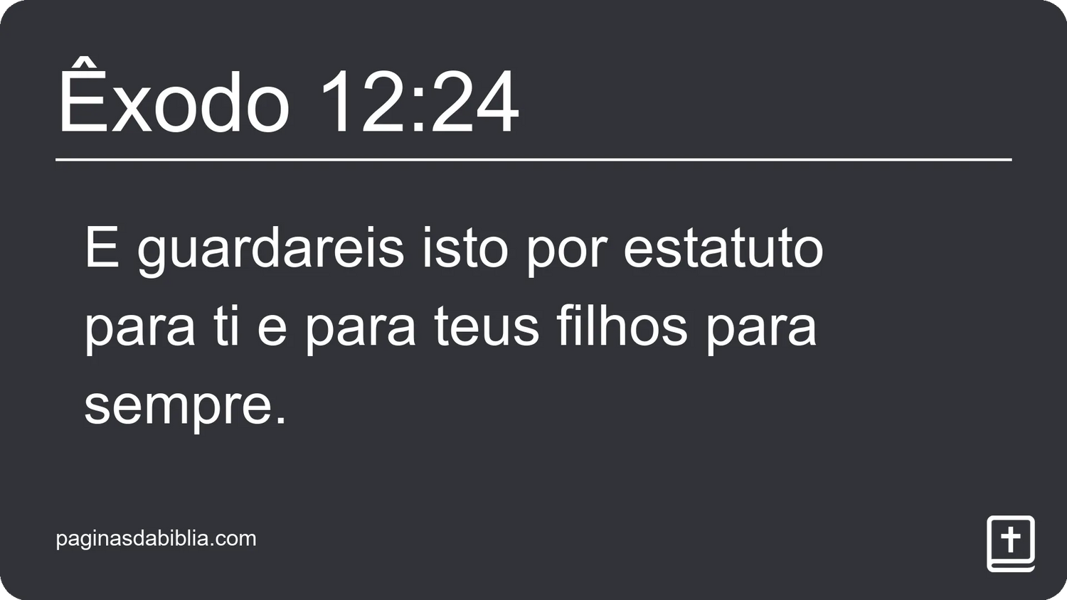 Êxodo 12:24